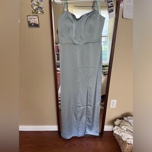vowd dusty blue bridesmaids dress!